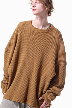 画像をギャラリービューアに読み込む, A.F ARTEFACT OVER SIZE TOP / HEAVY WAFFLE JERSEY (CAMEL)