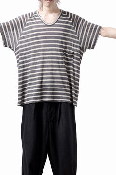 Load image into Gallery viewer, CAPERTICA BORDER PRISONER SHIRT / LINEN JERSEY (CHARCOAL GRAY)