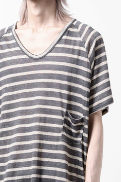 Load image into Gallery viewer, CAPERTICA BORDER PRISONER SHIRT / LINEN JERSEY (CHARCOAL GRAY)