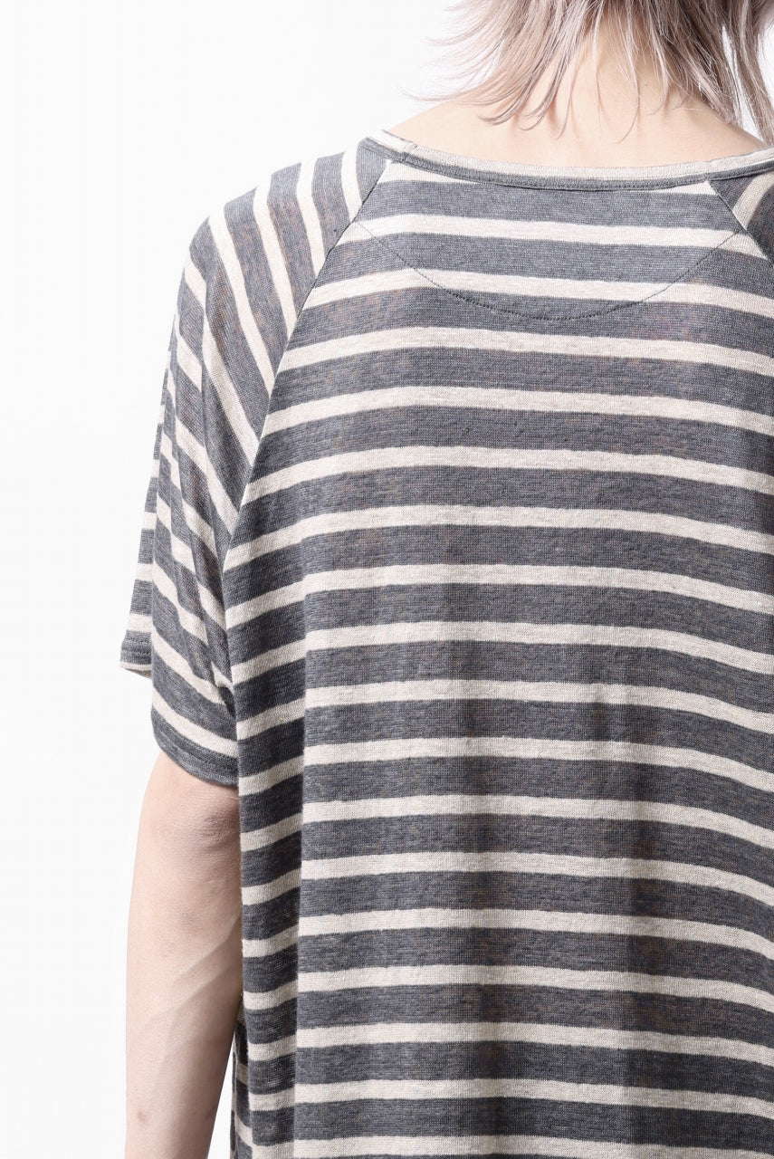 CAPERTICA BORDER PRISONER SHIRT / LINEN JERSEY (CHARCOAL GRAY)