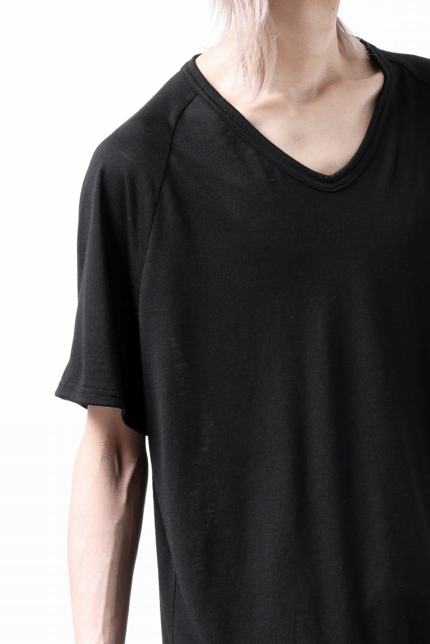 CAPERTICA PRISONER SHIRTS / SUPER 120s WASHABLE WOOL JERSEY (BLACK)