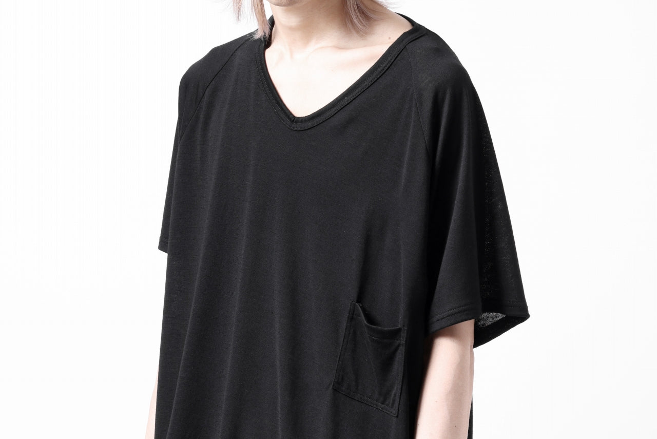 CAPERTICA PRISONER SHIRTS / SUPER 120s WASHABLE WOOL JERSEY (BLACK)