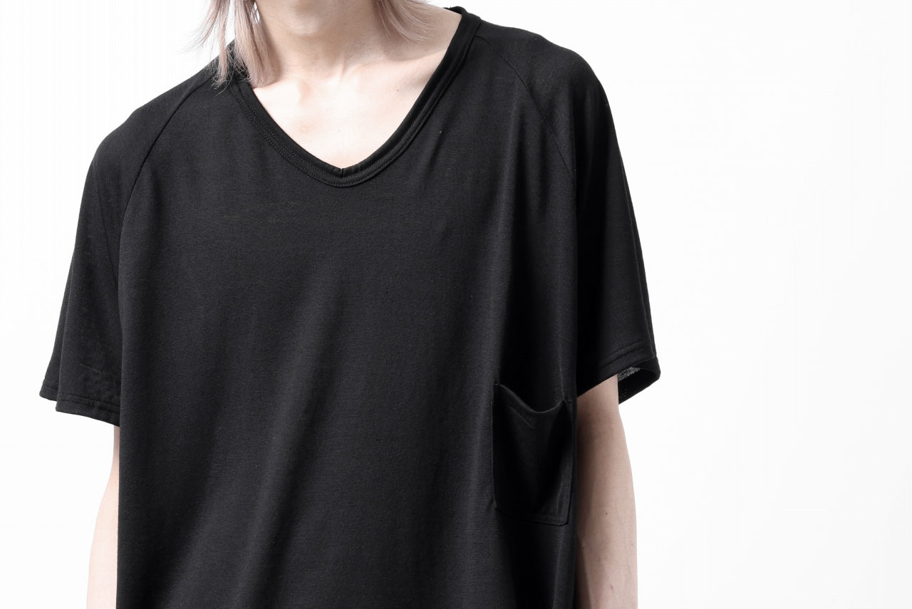 CAPERTICA PRISONER SHIRTS / SUPER 120s WASHABLE WOOL JERSEY (BLACK)