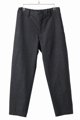 CAPERTICA LOOSEY TROUSERS / WASHABLE WOOL GABA (BLACK GRAY)