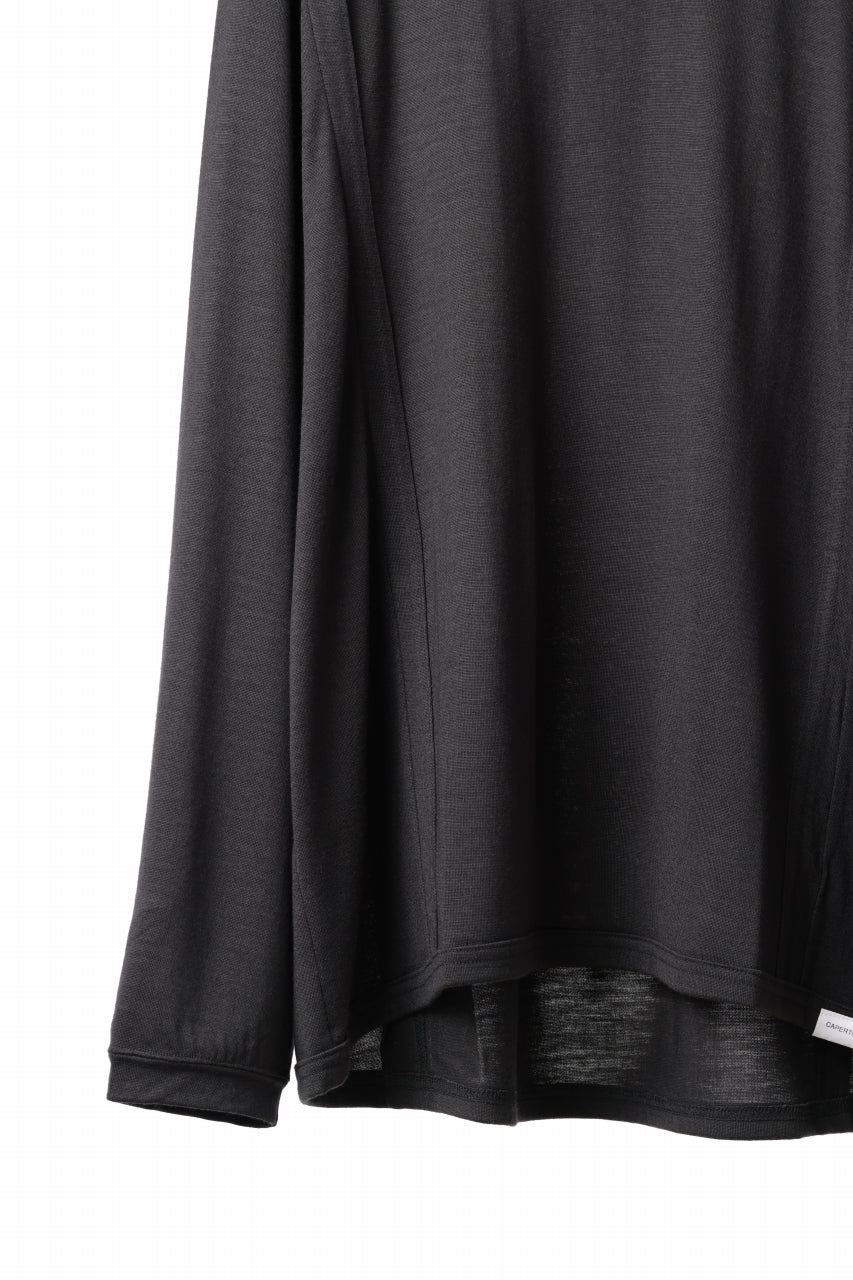 Load image into Gallery viewer, CAPERTICA BINDER TURTLE NECK TOP / SUPER 140s WASHABLE WOOL DC-JERSEY (DARKNESS)