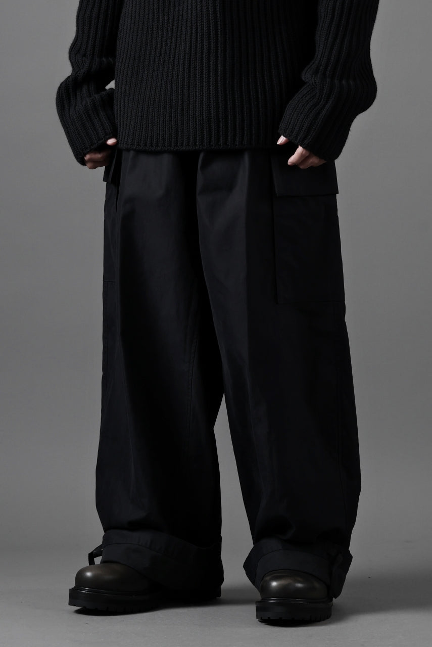 Ten c CARGO TROUSERS / PIECE DYED CONYPE MICRO-FIBER (BLACK)