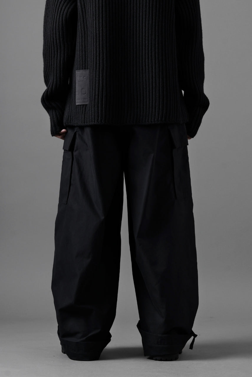 Ten c CARGO TROUSERS / PIECE DYED CONYPE MICRO-FIBER (BLACK)