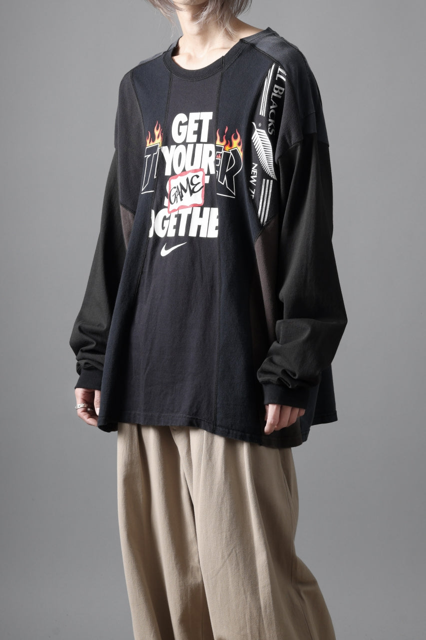 画像をギャラリービューアに読み込む, CHANGES VINTAGE REMAKE CURVE PANEL LONG SLEEVE T-SHIRT (MULTI #A)