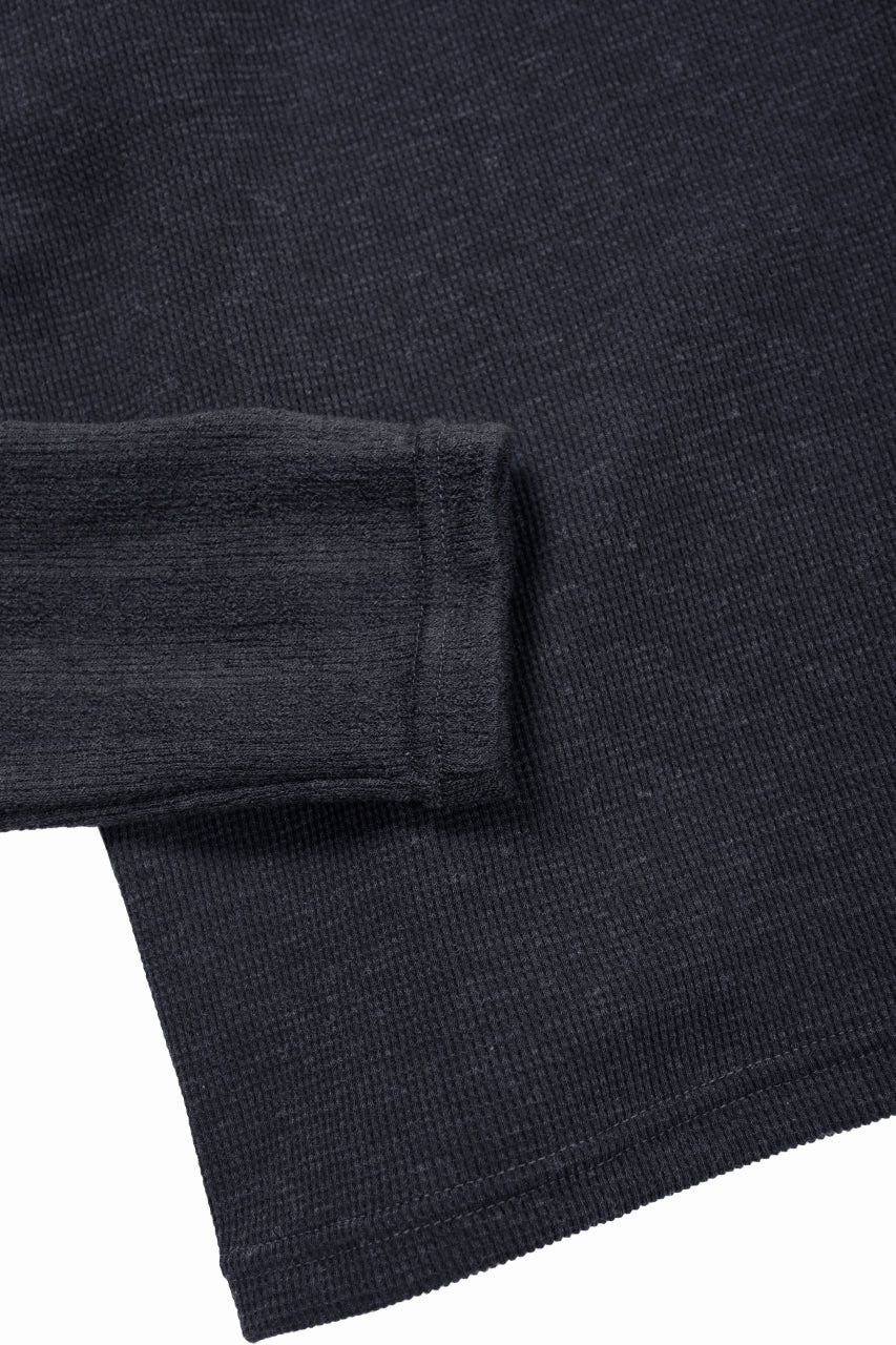 画像をギャラリービューアに読み込む, A.F ARTEFACT LAYERED CREW NECK TOP / WAFFLE KNIT JERSEY (DARK GREY)