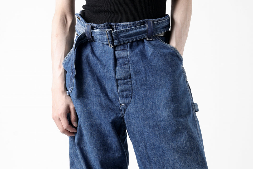 画像をギャラリービューアに読み込む, CHANGES REMAKE PAINTER DENIM PANTS with APRON PARTS (INDIGO #B)