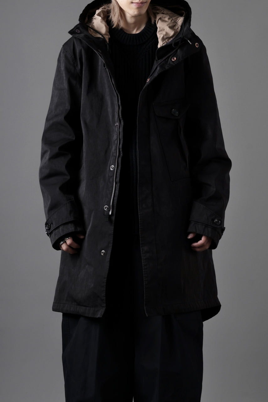 Ten c CYCLONE PARKA / GARMENT DYED OJJ (BLACK)