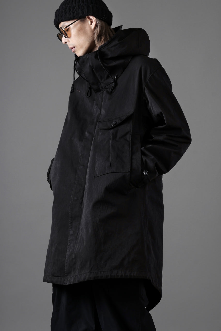 Ten c CYCLONE PARKA / GARMENT DYED OJJ (BLACK)