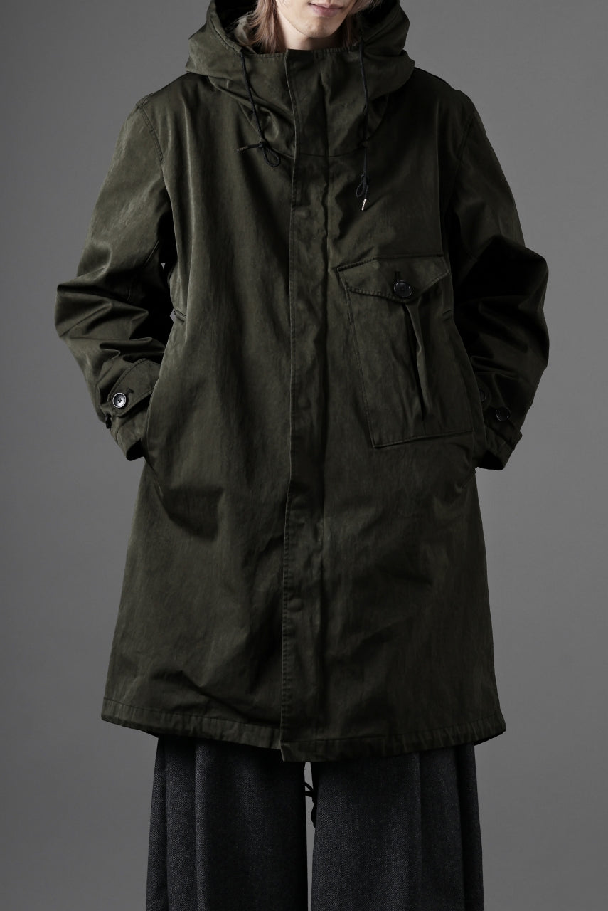 Ten c CYCLONE PARKA / GARMENT DYED OJJ (DARK GREEN)