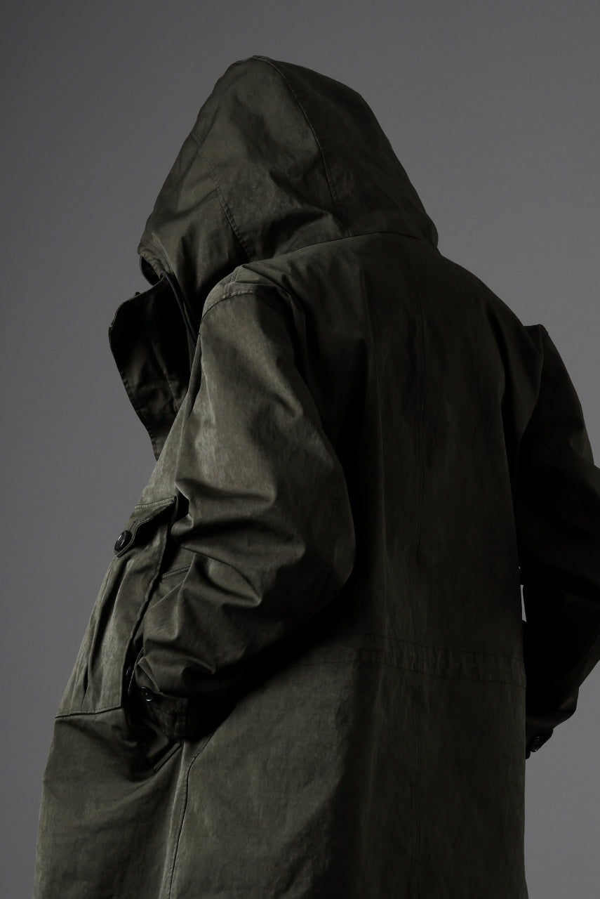 Ten c CYCLONE PARKA / GARMENT DYED OJJ (DARK GREEN)