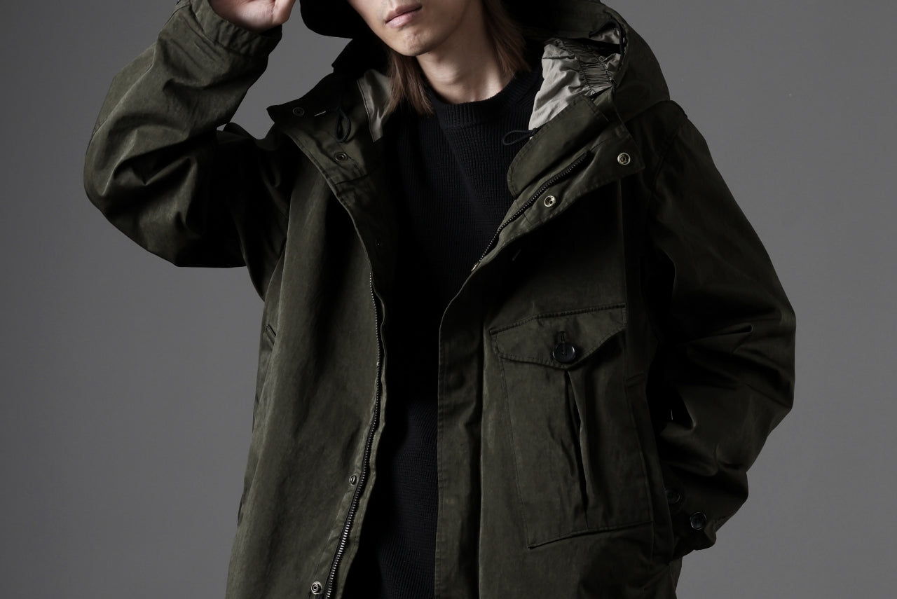 Ten c CYCLONE PARKA / GARMENT DYED OJJ (DARK GREEN)