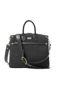 画像をギャラリービューアに読み込む, ierib exclusive 2Way Bark Bag 30 / Heavy Linen Canvas + Saddle Leather (BLACK #C)