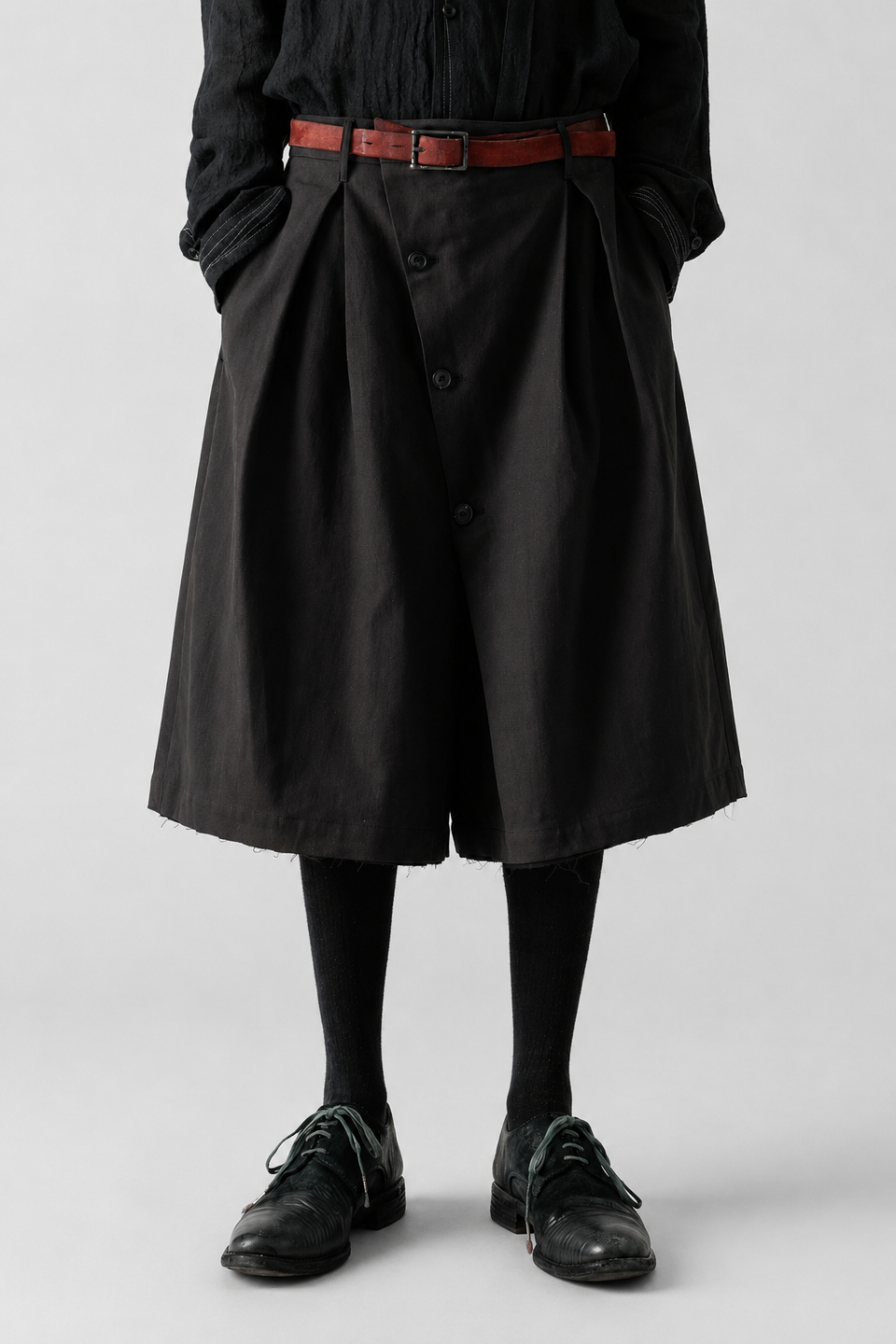 画像をギャラリービューアに読み込む, Professor.E BUTTON DRAFT SHORTS (BLACK)