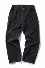 画像をギャラリービューアに読み込む, CHANGES x LOOM exclusive REMAKE REGULAR FIT CARPENTER PANTS / VINTAGE DUCK FABRIC (STONE WASHED) (BLACK #F)