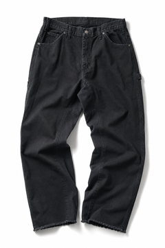 画像をギャラリービューアに読み込む, CHANGES x LOOM exclusive REMAKE REGULAR FIT CARPENTER PANTS / VINTAGE DUCK FABRIC (STONE WASHED) (BLACK #F)