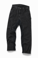 画像をギャラリービューアに読み込む, CHANGES x LOOM exclusive REMAKE REGULAR FIT CARPENTER PANTS / VINTAGE DUCK FABRIC (STONE WASHED) (BLACK #E)