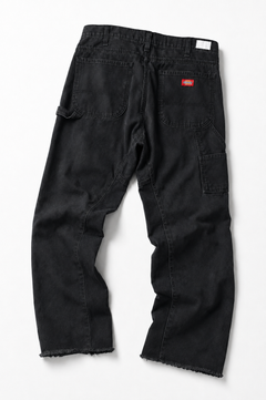 画像をギャラリービューアに読み込む, CHANGES x LOOM exclusive REMAKE REGULAR FIT CARPENTER PANTS / VINTAGE DUCK FABRIC (STONE WASHED) (BLACK #F)