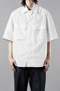 画像をギャラリービューアに読み込む, Ten c MID LAYER / HALF SLEEVE SHIRT JACKET (BIANCO NEVE)