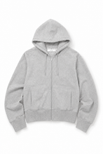 画像をギャラリービューアに読み込む, entire studios SLIM ZIP UP SWEAT PARKA (GREY MARLE)