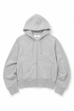 画像をギャラリービューアに読み込む, entire studios SLIM ZIP UP SWEAT PARKA (GREY MARLE)