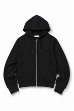 画像をギャラリービューアに読み込む, entire studios SLIM ZIP UP SWEAT PARKA (BLACK)