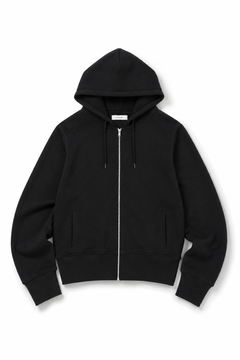 画像をギャラリービューアに読み込む, entire studios SLIM ZIP UP SWEAT PARKA (BLACK)