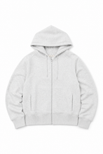 画像をギャラリービューアに読み込む, entire studios SLIM ZIP UP SWEAT PARKA (HEATHER GREY)