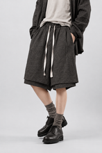 画像をギャラリービューアに読み込む, KLASICA "VENT" LAYERED WIDE SHORTS / ANCIENT COLORED LINEN CHAMBRAY (BROWN)