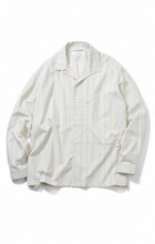 画像をギャラリービューアに読み込む, F/CE. RECYCLE OPEN COLLAR SHIRT (IVORY STRIPE)