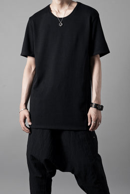 black crow x LOOM exclusive short sleeve tops / JP paper cotton jersey (BLACK)