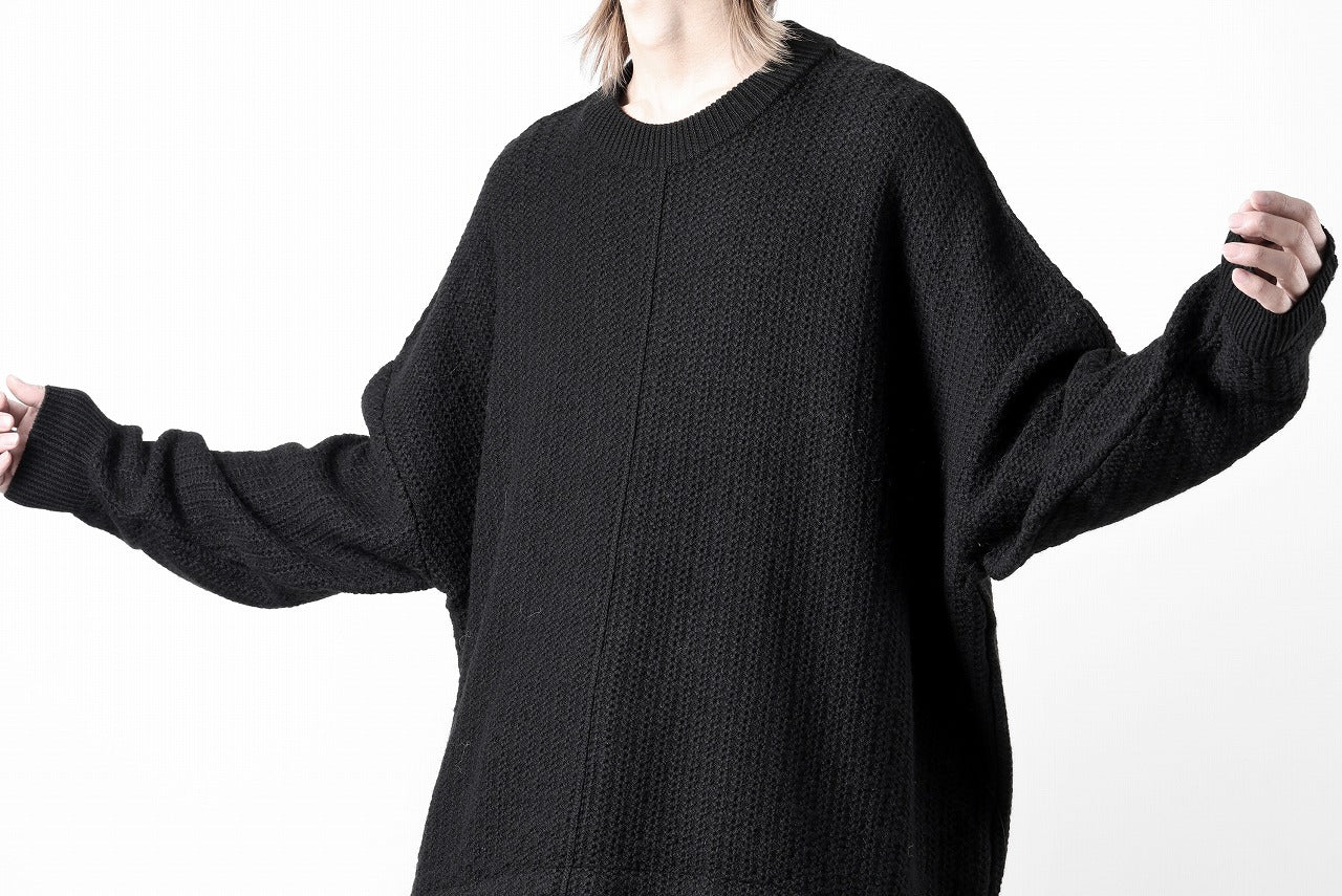 D-VEC FISHERMANS KNIT CREW (BLACK)