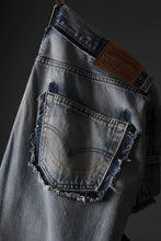 Load image into Gallery viewer, READYMADE WIDE FLARE DENIM PANTS / (BLUE #D)