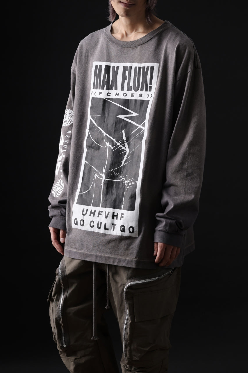 Load image into Gallery viewer, DEFORMATER.® x ZIG UR IDOL FADED &amp; CRACKED LS TOPS - MAX FLUX (VINTAGE GREY)