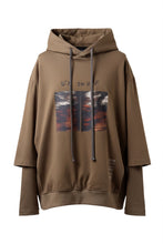 画像をギャラリービューアに読み込む, A.F ARTEFACT LAYERED TEE HOODIE (BROWN)