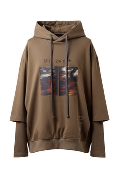 画像をギャラリービューアに読み込む, A.F ARTEFACT LAYERED TEE HOODIE (BROWN)