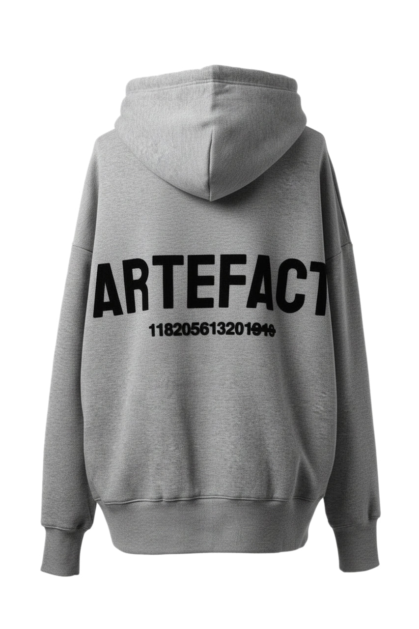 Load image into Gallery viewer, 【SAMPLE SALE】A.F ARTEFACT BOMBERHEAT® BACK LOGO HOODIE (LIGHT GREY)