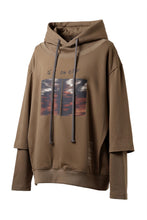 画像をギャラリービューアに読み込む, A.F ARTEFACT LAYERED TEE HOODIE (BROWN)