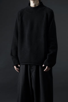 画像をギャラリービューアに読み込む, Y&#39;s for men x MASSES MOCK NECK PULL OVER / WOOL KNIT (BLACK)