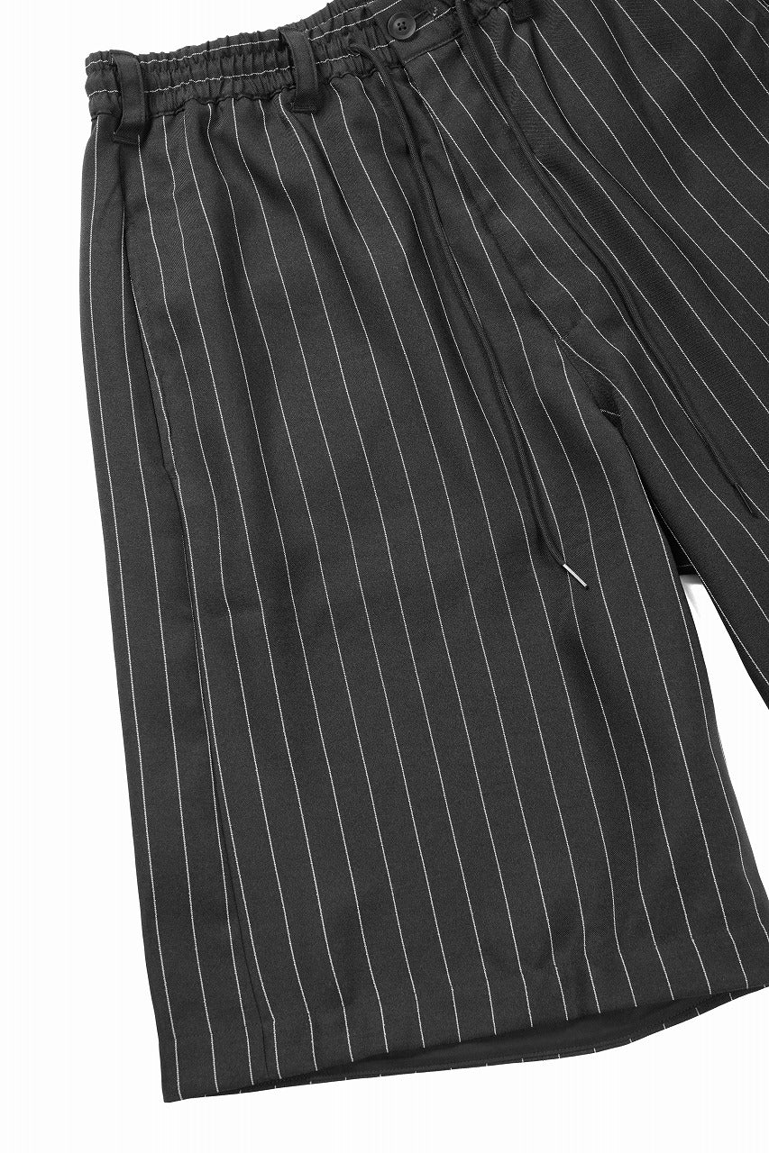Load image into Gallery viewer, Y-3 Yohji Yamamoto PINSTRIPE SPORT UNIFORM SHORT TROUSERS (BLACK)