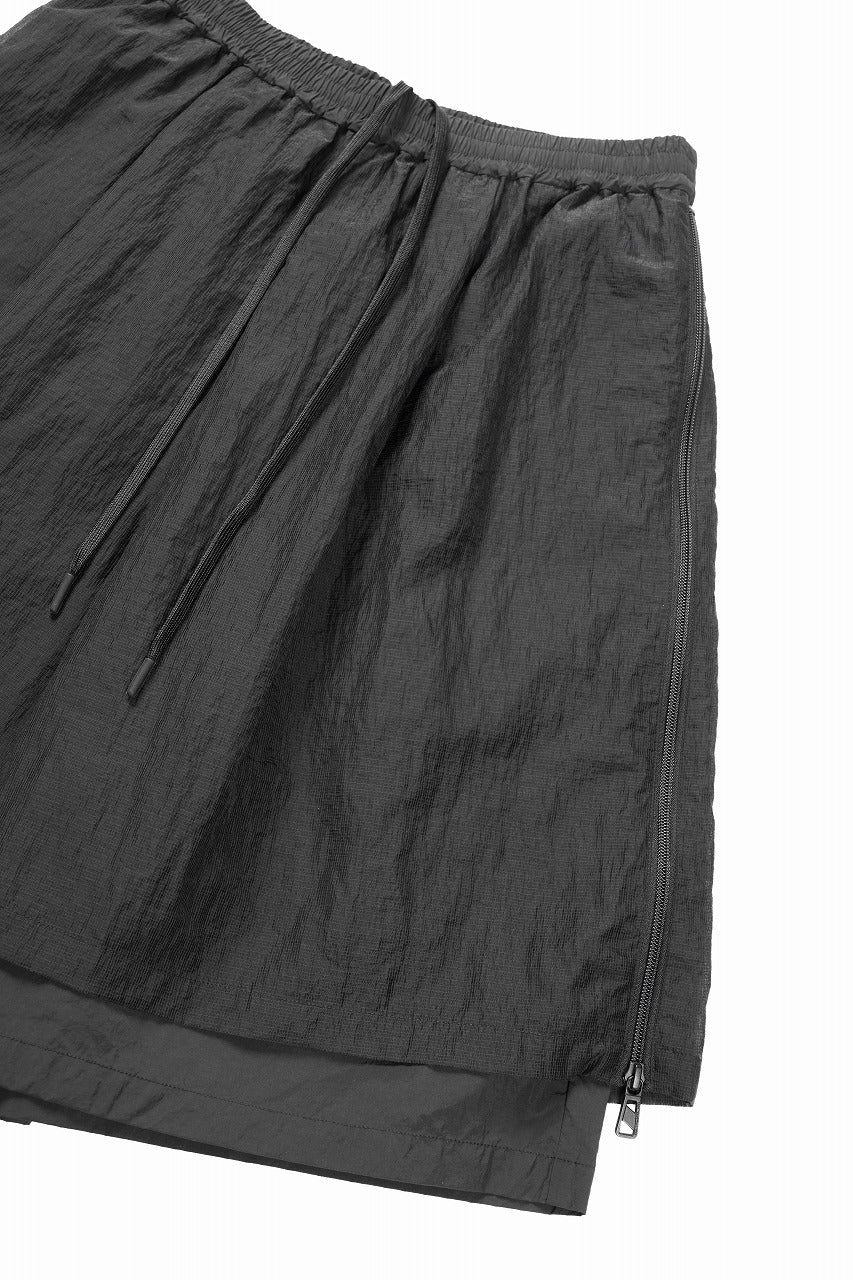 画像をギャラリービューアに読み込む, F/CE. MESH LAYERED WIDE SHORT PANTS (BLACK)