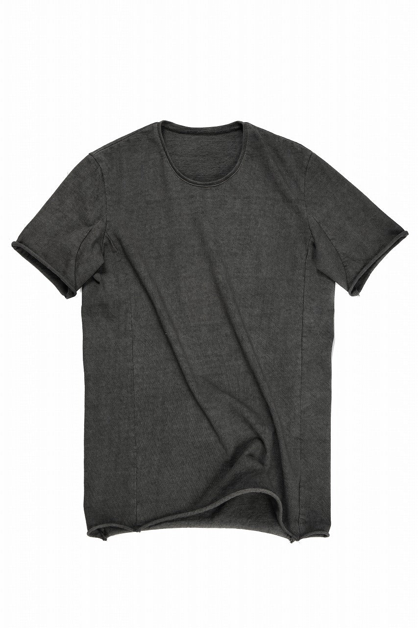 black crow x LOOM exclusive short sleeve tops / dyed medium cotton jersey (中墨)