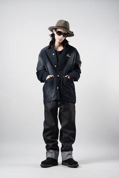 Load image into Gallery viewer, EVISU EJ, VINTAGE WASHED DAICOCK CHORE JACKET-RELAX FIT (BLACK)