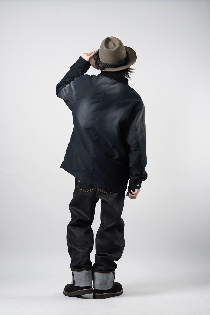 EVISU EJ, VINTAGE WASHED DAICOCK CHORE JACKET-RELAX FIT (BLACK)の