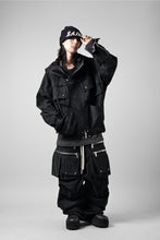 Load image into Gallery viewer, A.F ARTEFACT MULTI FLAP WIDE PANTS / WILD VEGAN LEATHER (BLACK)
