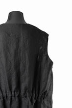 画像をギャラリービューアに読み込む, KLASICA "MALAKOFF" DECONSTRUCTED WORK WEAR VEST / CRISP FINISH AIRLY MICRO DOBBY (BLACK)