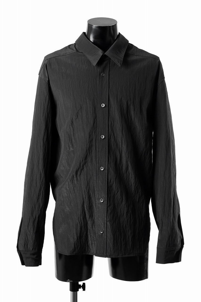 A.F ARTEFACT BACK FACE SHIRTS / WOOL NYLON (BLACK) – LOOM OSAKA